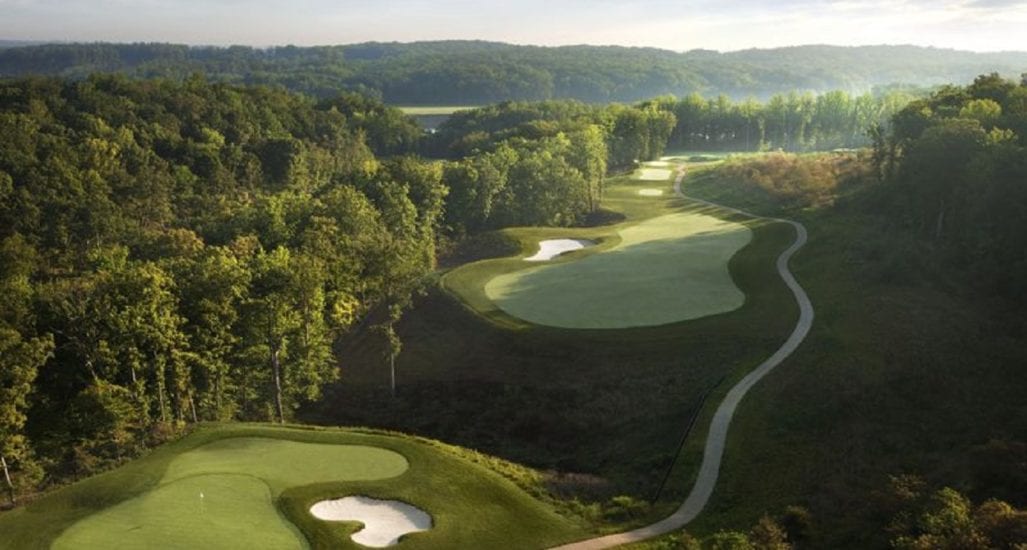 Aerial of the 2nd hole Potomac Shores