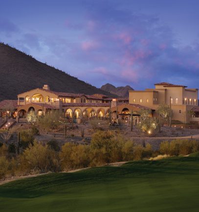 Blackstone Country Club Clubhouse at evening