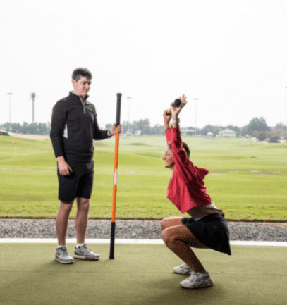 Tom Evans coaching at CH3 Performance Academy at The Els Club Dubai