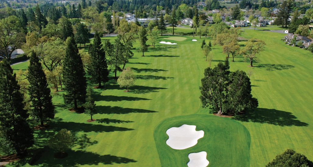 Looking down a golf hole at Silverado Resort and Spa