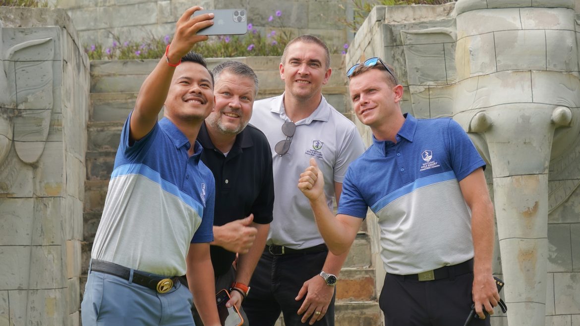 DJ Flanders and the team at Vattanac Golf Resort in Cambodia