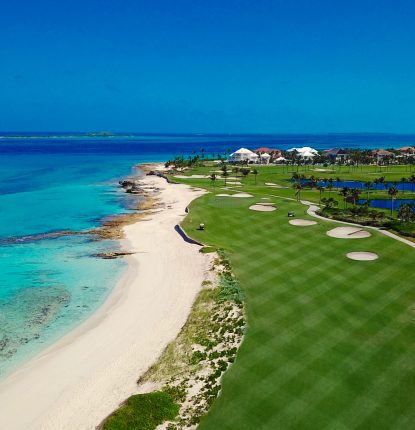Arial view of Ocean Club Golf Course