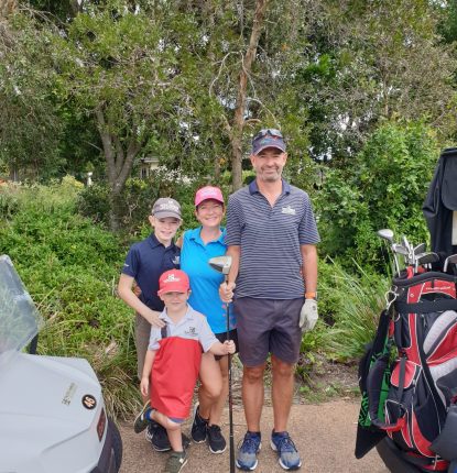Stuart Bell and family at Pacific Harbour Golf & Country Club
