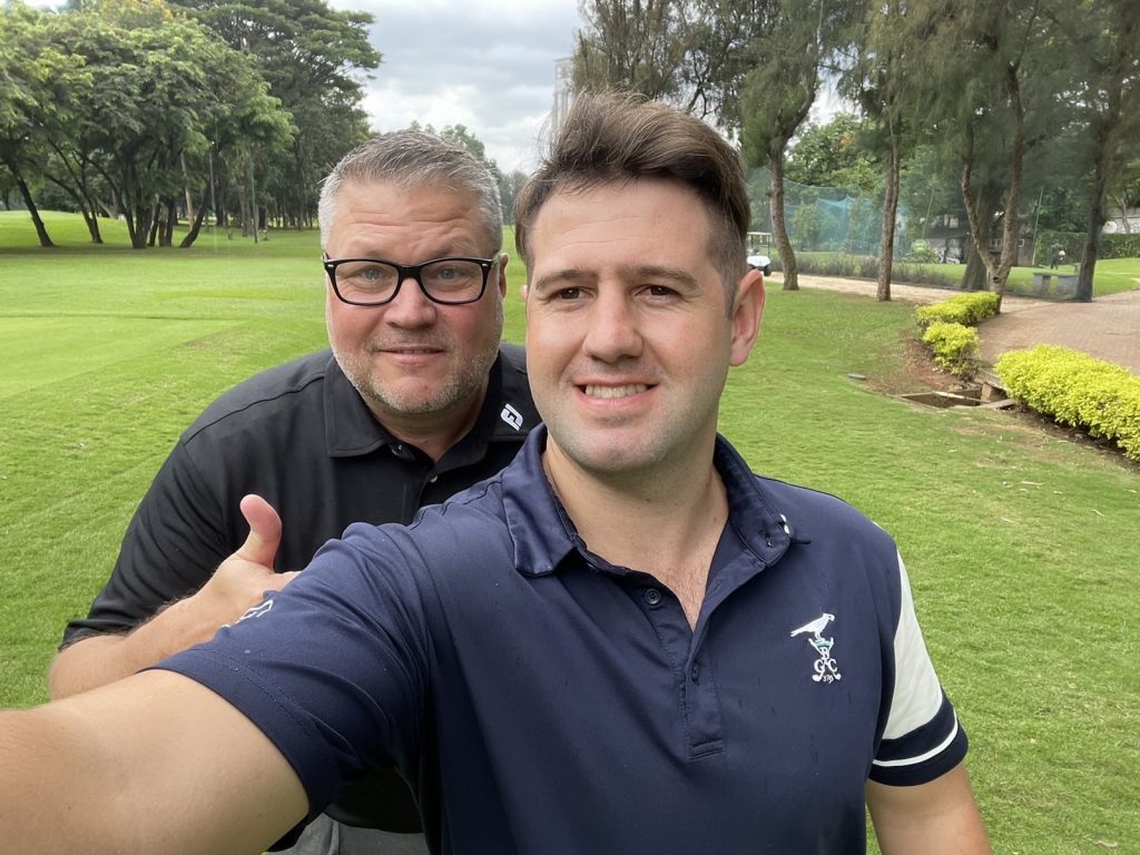 DJ Flanders and Gustave Pieterse at Bangalore Golf Club in India