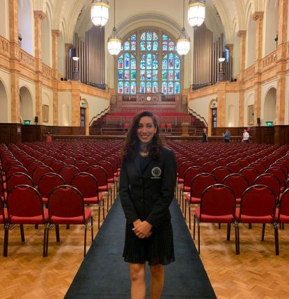 Rosana Gomez Valdor standing in a church