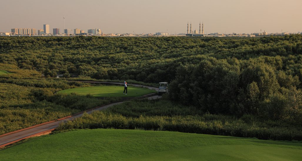 View across Al Zorah Golf Club