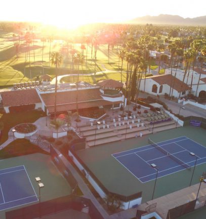 Omni Rancho Las Palmas Tennis Aerial