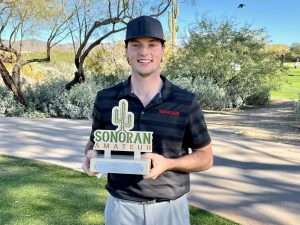 Pierce Johnson Holding Sonoran Amateur Trophy
