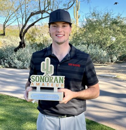 Pierce Johnson Holding Sonoran Amateur Trophy