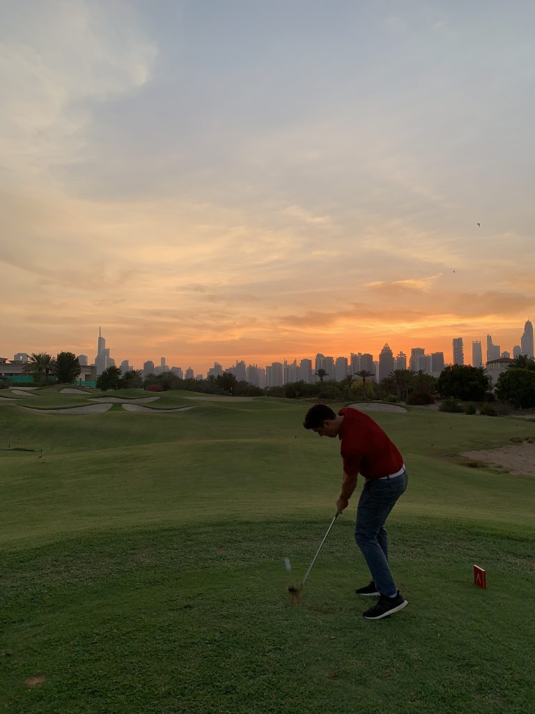 Michael Neider on the golf course in Dubai