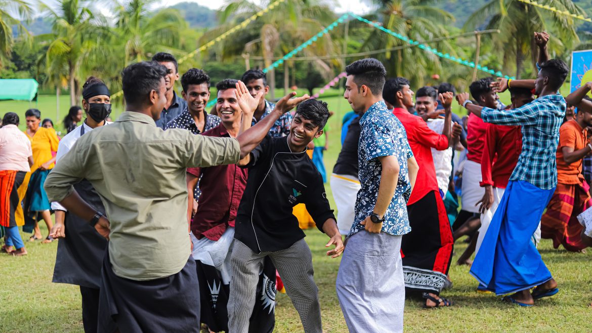 Associates at Victoria Golf Resort in Sri Lanka celebrating Aluth Avurudu