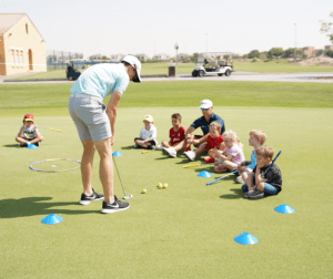 Junior golf lesson at Arabian Ranches Golf Club