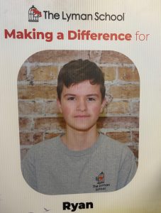 The Lyman School - Making a difference for Ryan. Picture of Ryan in center