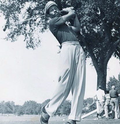 Ted Rhodes swinging