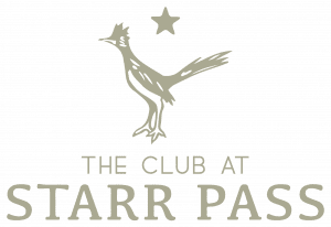 The Club at Starr Pass Logo. Image is a roadrunner with a star above it.